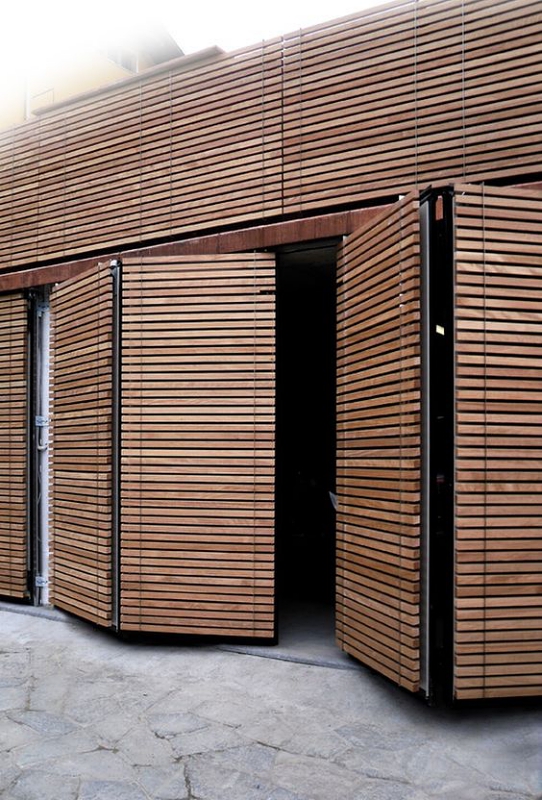 Pintu Garasi Model Folding Door Bambu