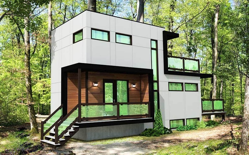 Desain Rumah Pinggir Hutan Tanpa Atap Genteng