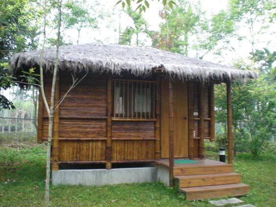 Rumah Gubuk Full Bambu Minimalis