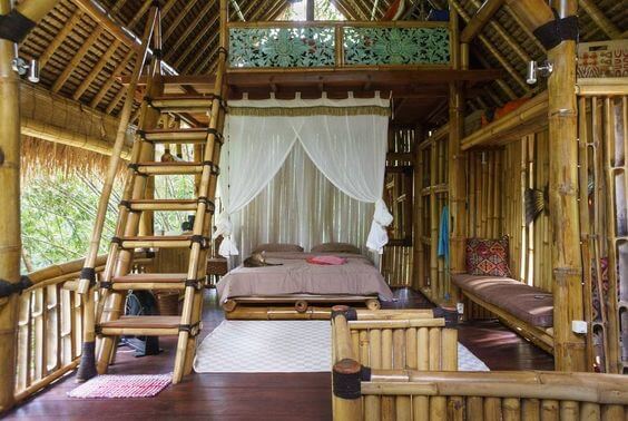 Interior Rumah Bambu Minimalis