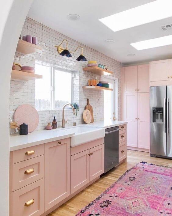 Dapur Pink Berkonsep Shabby Chic